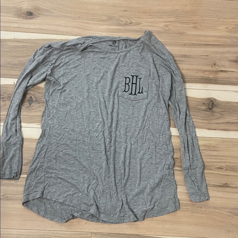 BHlu Women's Gray Long Sleeve Tee